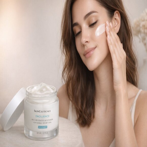 SkinCeuticals Emollience Moisturizer 2oz x2 Deep Hydration Face Cream Skincare. - Picture 5 of 7
